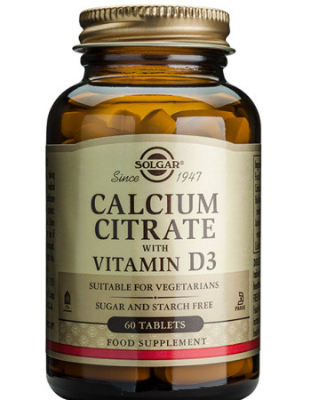 Solgar Kalsiumsitraatti + D3