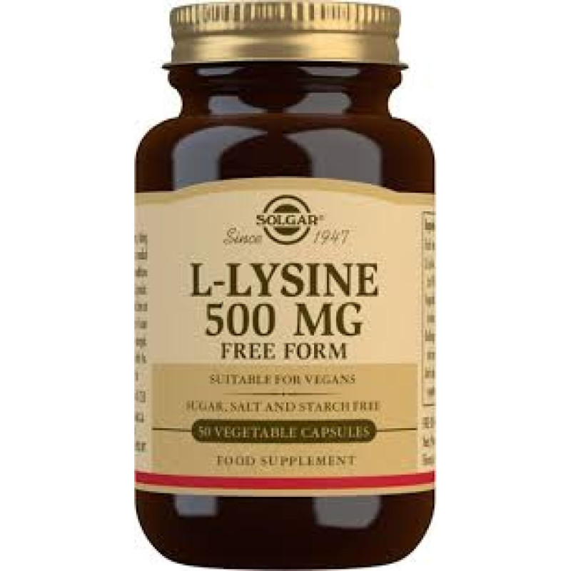 Solgar® L-Lysiini 500 mg 50 kapselia