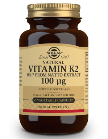 Solgar K2-vitamiini 100µg 50kaps