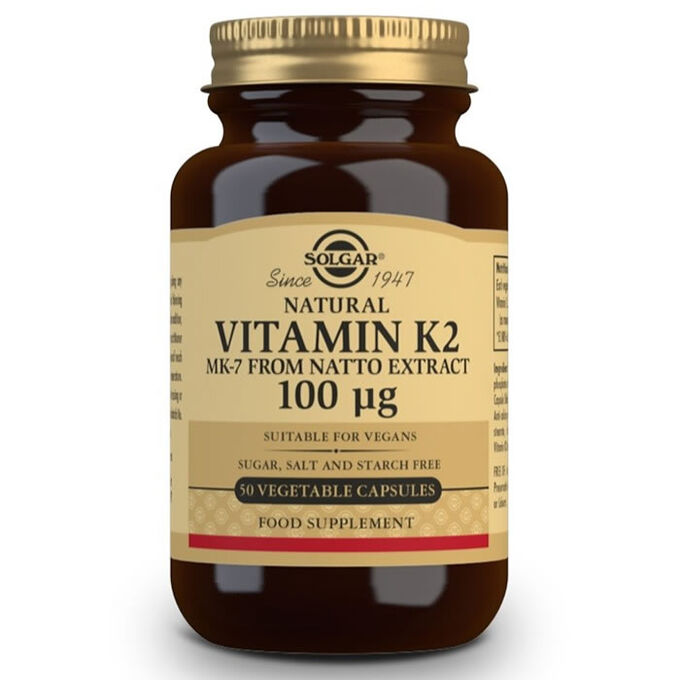 Solgar K2-vitamiini 100µg 50kaps