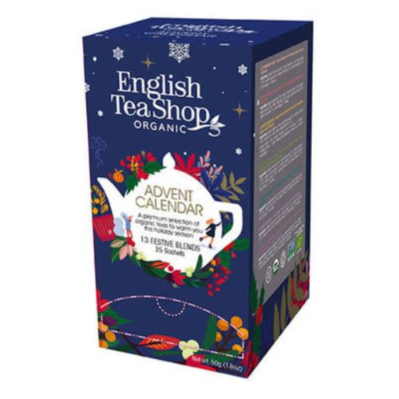 English Tea Shop pieni adventtikalenteri sininen 25pss (joulukalenteri)
