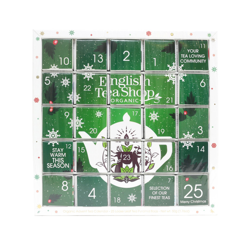 English tea shop joulukalenteri green ornaments 25 pss