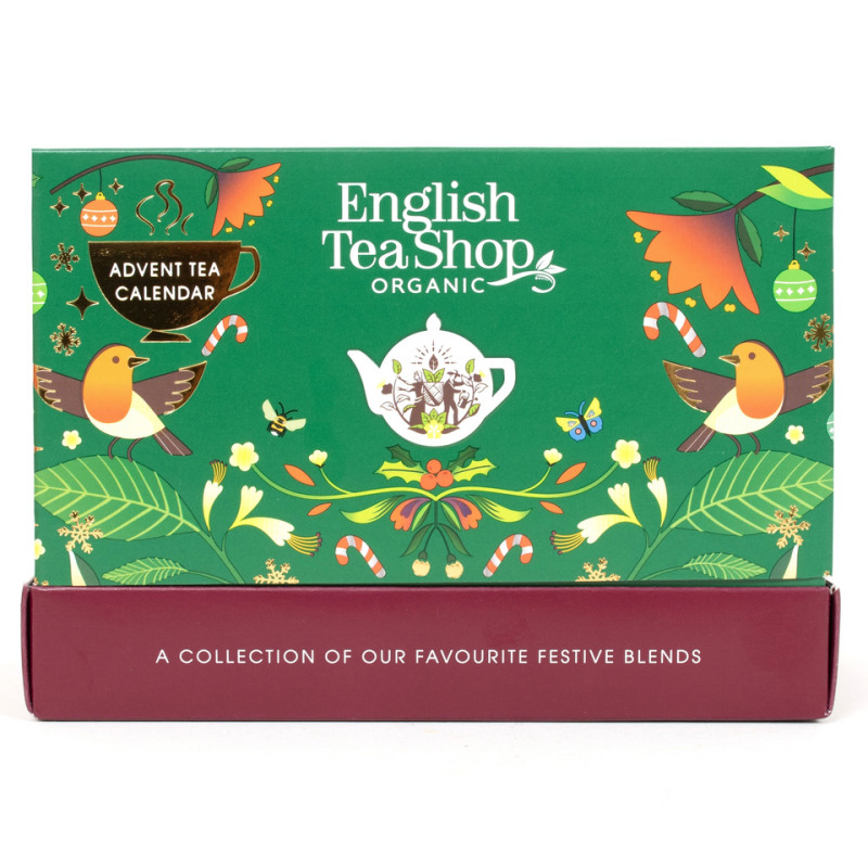 English Tea Shop teejoulukalenteri aarrearkku, vihreä 25 pss 44,5g Luomu