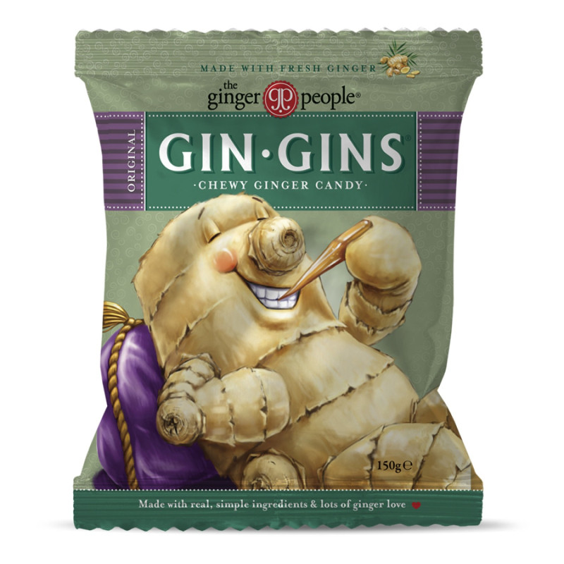 Gin Gins Inkivääripastilli Chewy Original 150g