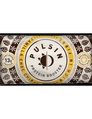 Pulsin gluteeniton vegaani proteiinipatukka vanilla choc chip 50g