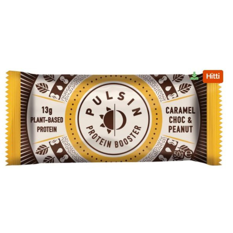 Pulsin Protein Bar caramel choc & peanut 50g