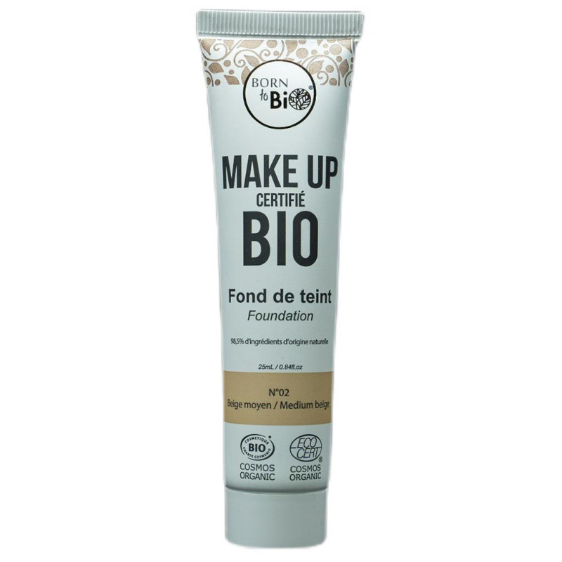 Born to Bio Organic Foundation - Meikkivoide N°2 Medium Beige 25ml