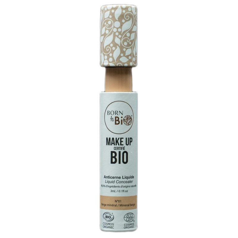 Born to Bio Organic Liquid Concealer N°1 Nestemäinen peitevoide Mineral Beige 3ml