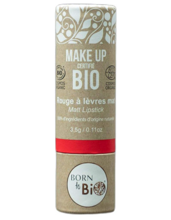 Born to Bio Organic Matt Lipstick N°5 - Mattahuulipuna Rouge Royal 3,5g