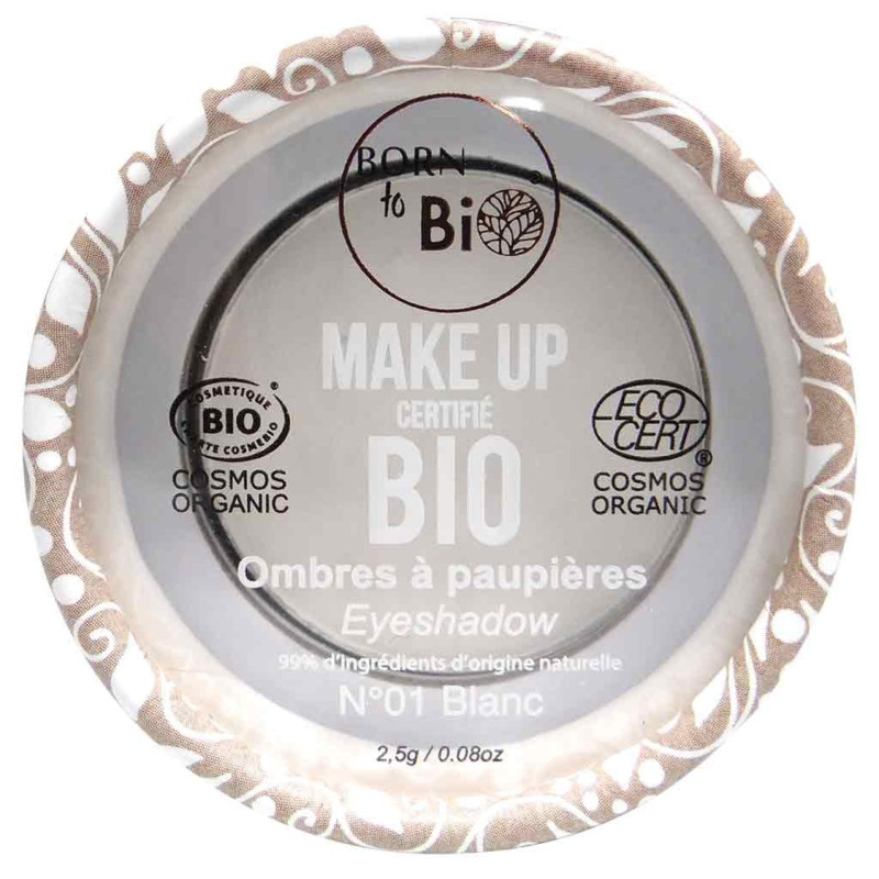 BORN TO BIO ORGANIC EYE SHADOW N°1 - LUOMIVäRI BLANC 2,5G