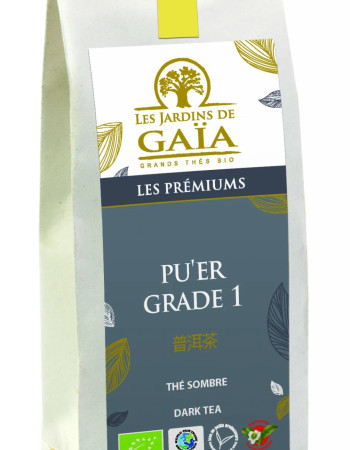 Les Jardins de Gaïa Luomu Premium Pu Erh Grade 1 irtotee 100g