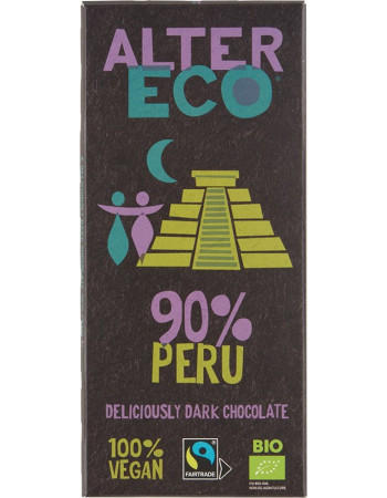 Alter Eco 90% Tumma Suklaa 100g luomu, reilukauppa