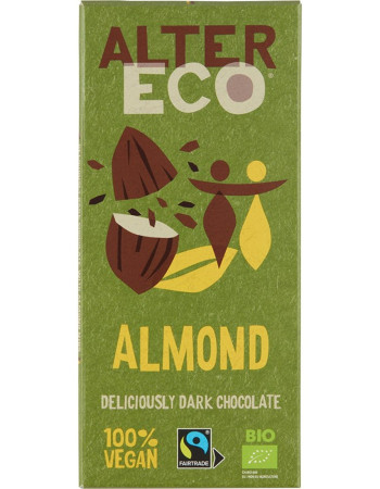 Alter Eco 60% Tumma Suklaa Mantelilla 100g luomu, reilukauppa