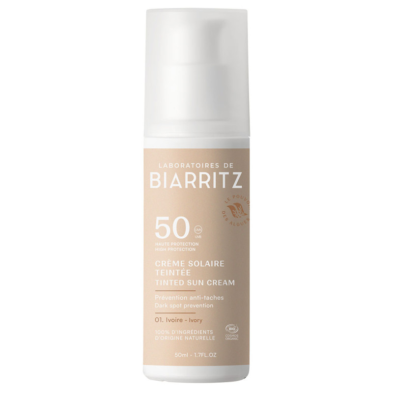 Laboratoires de Biarritz Tinted Sun Cream Sävytetty Aurinkovoide Kasvoille SPF50 Ivory 50ml Kevätmarkkinat -20% (ennen 32,95€)