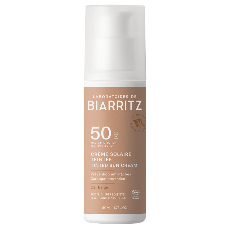 Laboratoires de Biarritz Tinted Sun Cream Sävytetty Aurinkovoide Kasvoille SPF50 Beige 50ml Kesän hyvinvointilöytö -20% (ennen 32,95€)