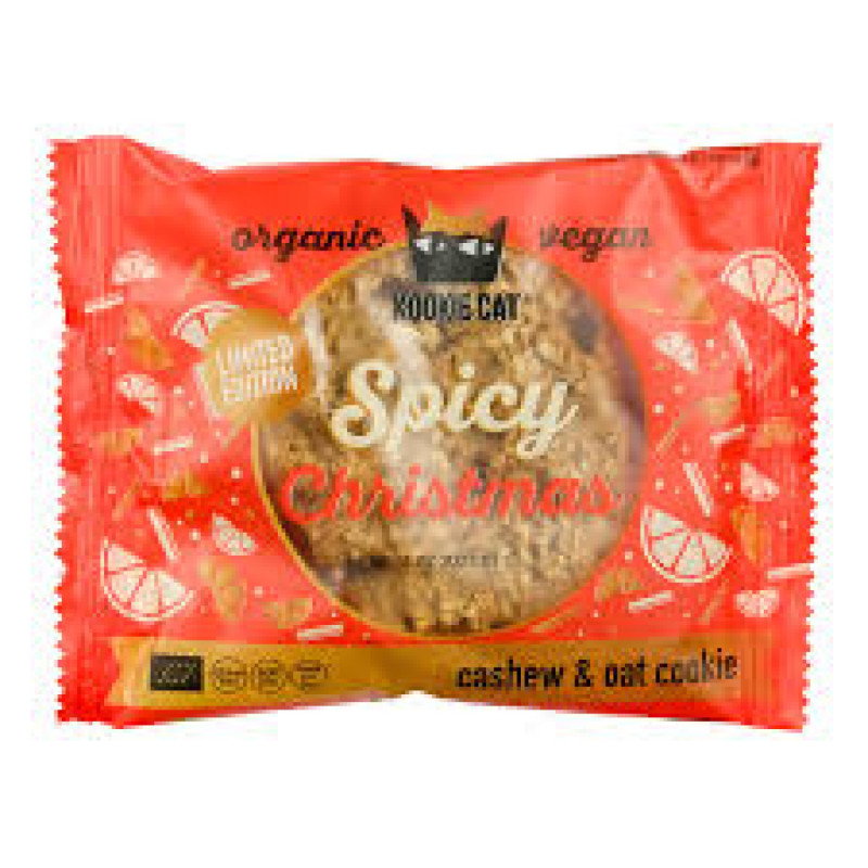 Kookie cat Spicy Christmas Cashew-kaurakeksi, 50 g