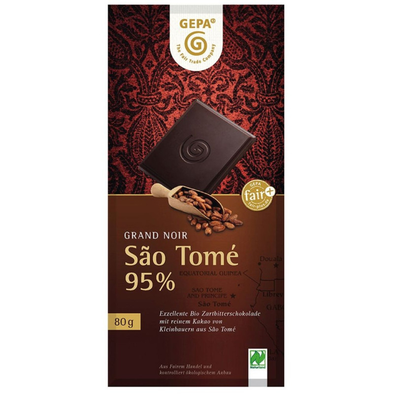 Gepa Grand noir 95% tummasuklaa São Tomé luomu 80g