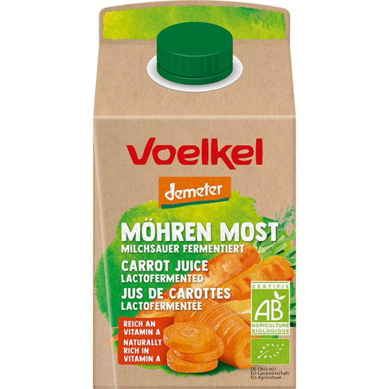 Voelkel porkkanamehu 500ml luomu maitohapatettu