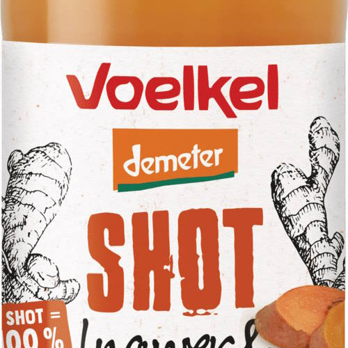 Voelkel inkivääri ja kurkumashotti 95ml, luomu