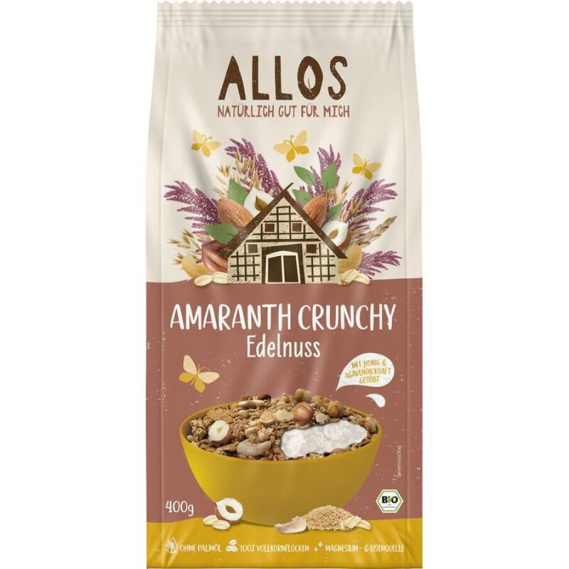Allos Amaranth Crunchy Schokolade suklaamysli luomu 400g