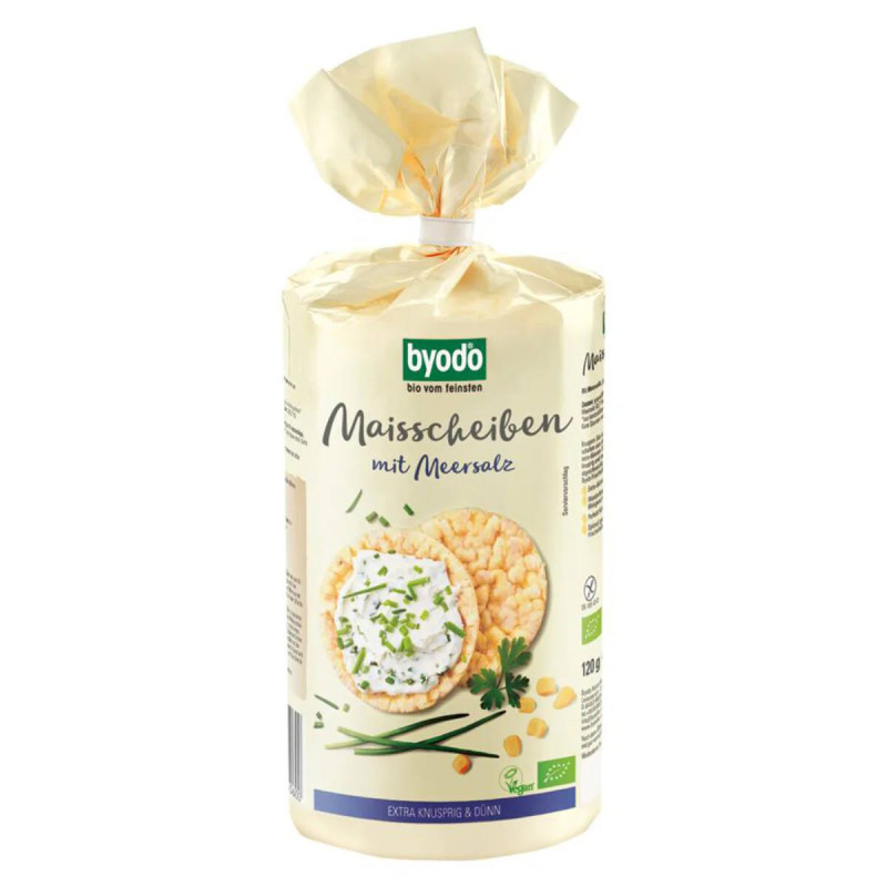 Byodo maissikakut merisuolalla 120g, luomu