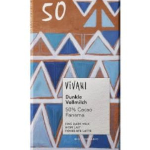 Vivani tumma 50% maitosuklaa 80g (sis. maitoa)