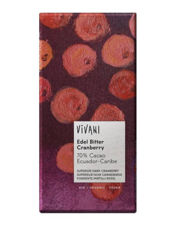 Vivani Tumma suklaa Ecuador Karpalo 100g