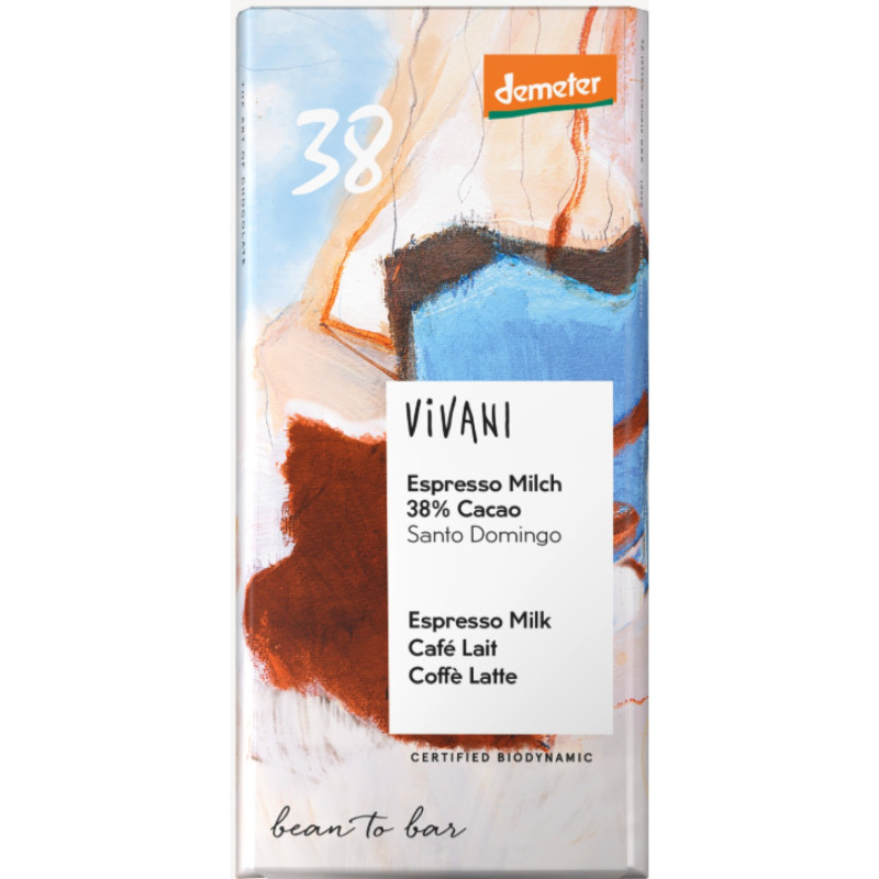 Vivani Demeter Espresso maitosuklaa 38% 90g