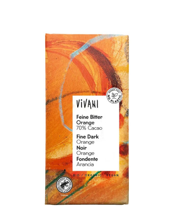 Vivani Tumma 70% luomu appelsiinisuklaa 80g