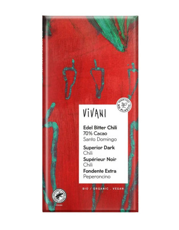 Vivani tummasuklaa 70% Chili luomu 80g 