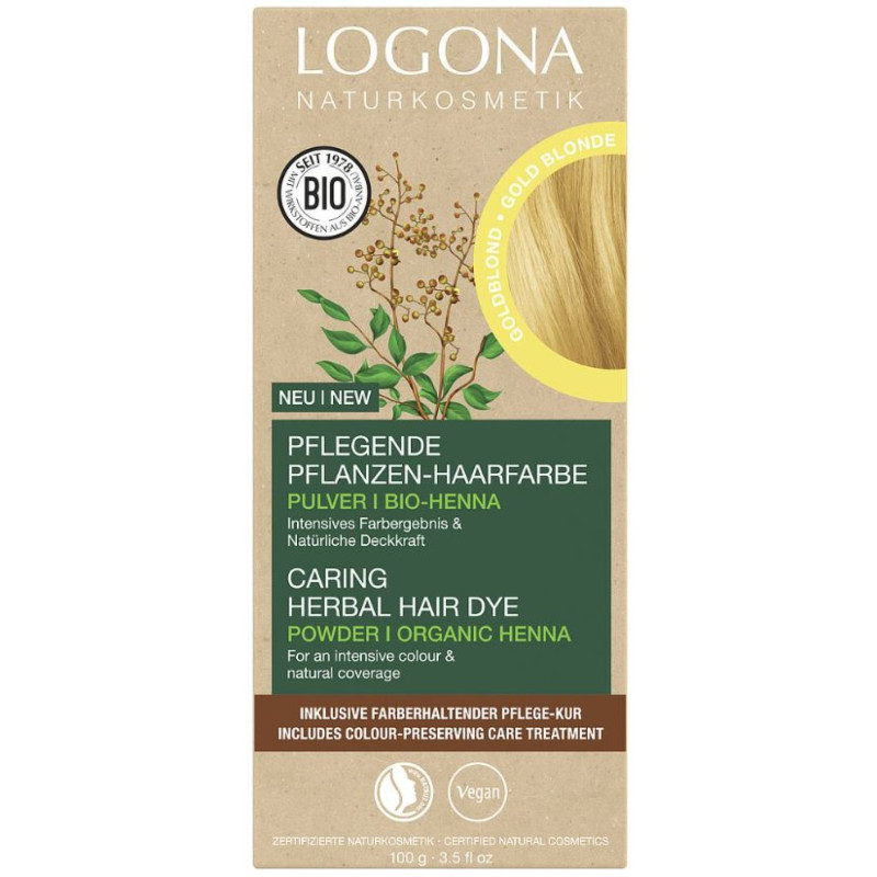Logona kasvihiusvärijauhe Gold Blond 100g 