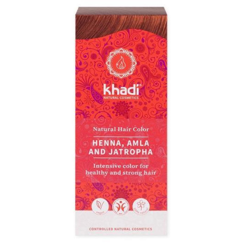 Khadi hiusväri henna amla jatropha