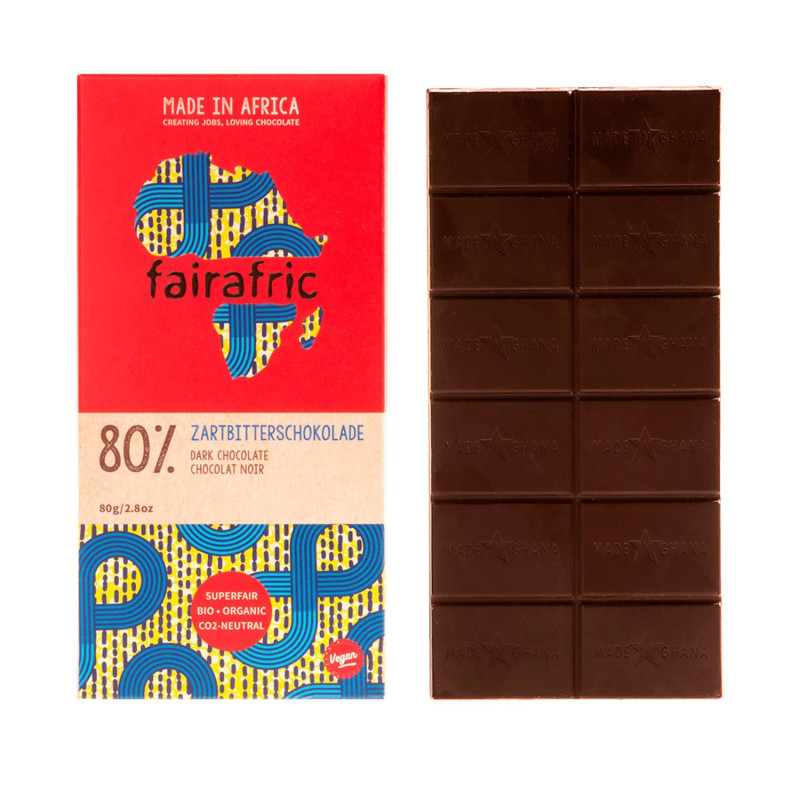 Fairafric 80% tummasuklaa 80g luomu