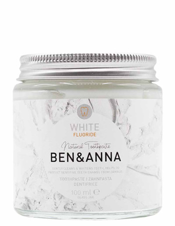 Ben & Anna Toothpaste White Fluorihammastahna 100 ml lasipurkki