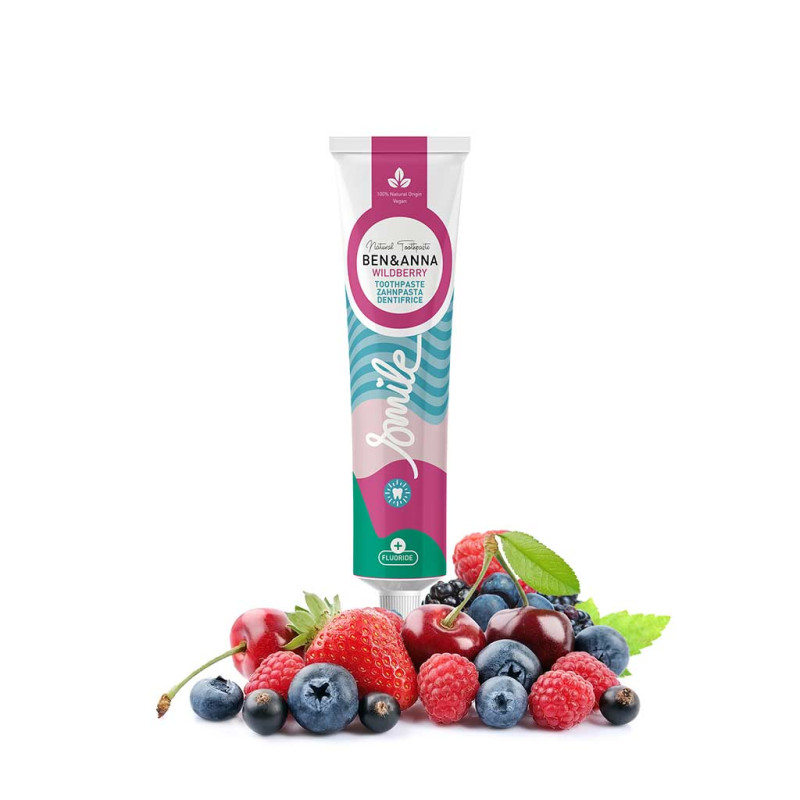 Ben & Anna Fluorihammastahna Alumiinituubissa Wild Berry 75ml