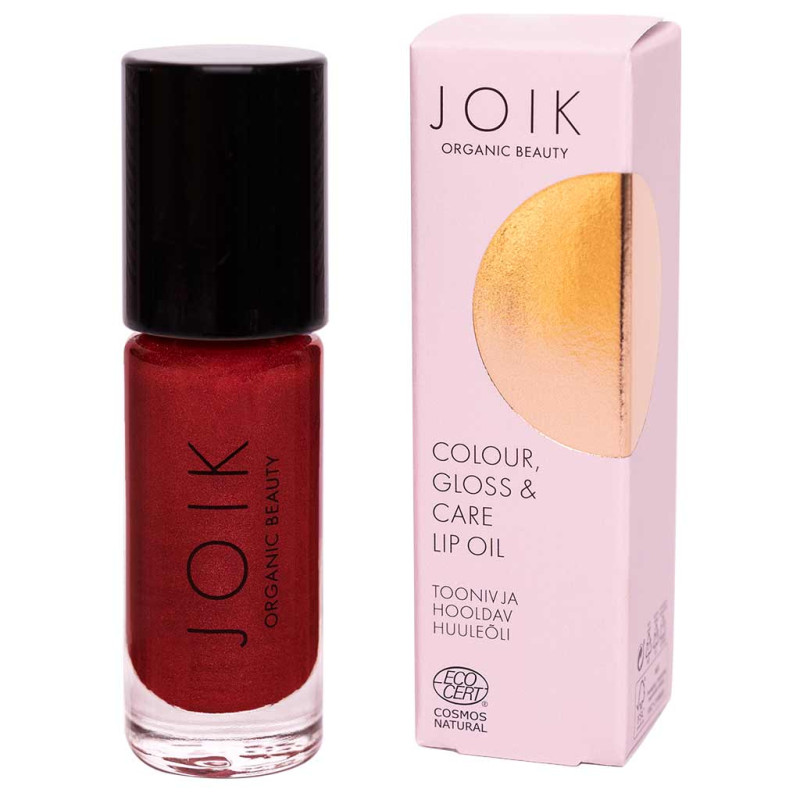JOIK Organic Colour, Gloss & Care Lip Oil Sävyttävä Huuliöljy 4,5ml - 07 Poppy Glam