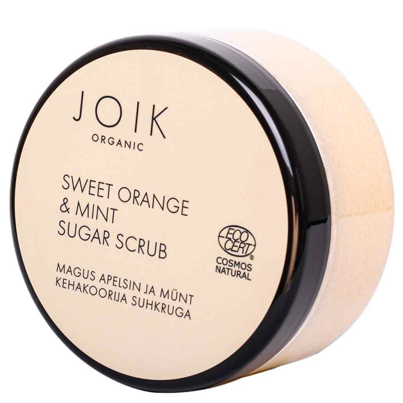 JOIK Organic Sweet Orange & Mint Sugar Scrub Vartalokuorinta COS NAT 210g