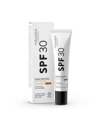 Madara Plant Stem Cell Age-Protecting Sunscreen SPF30 for face – aurinkosuojavoide kasvoille 40m