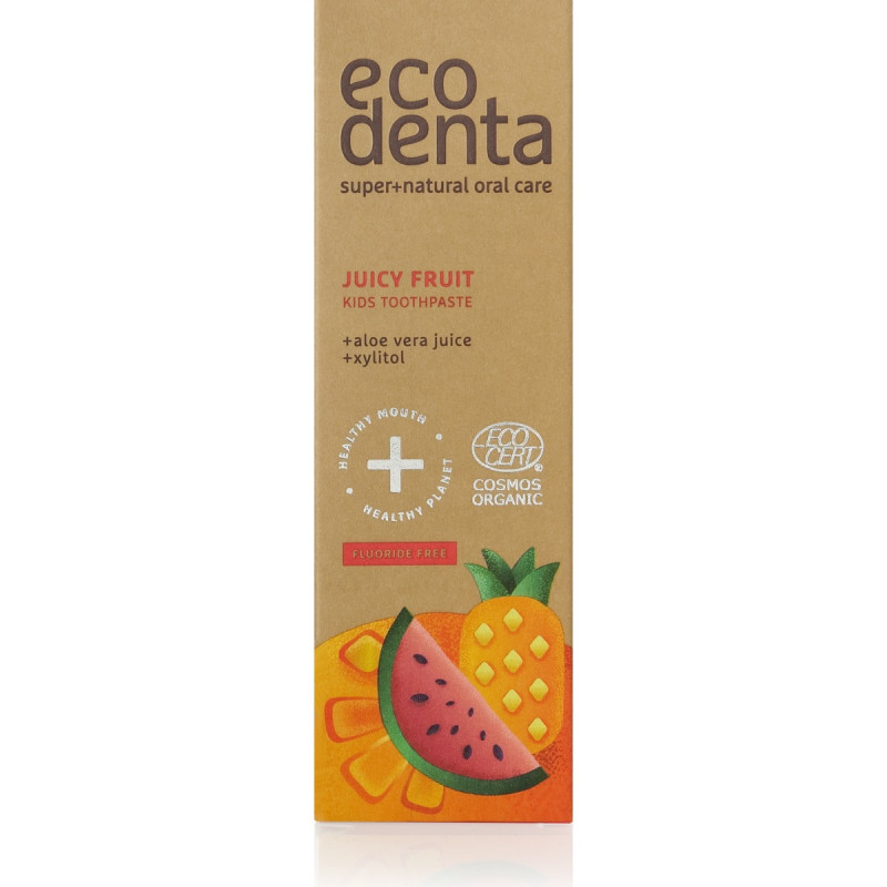 Ecodenta - juicy fruit lasten hammastahna fluoriton