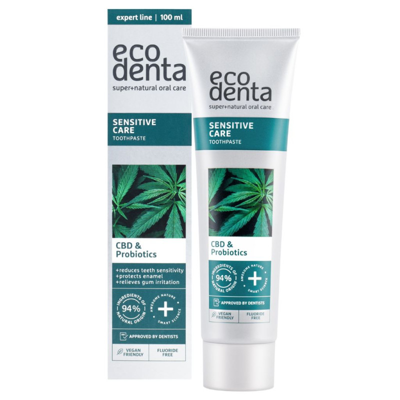 Ecodenta Sensitive Toothpaste with CBD and Probiotics 100ml