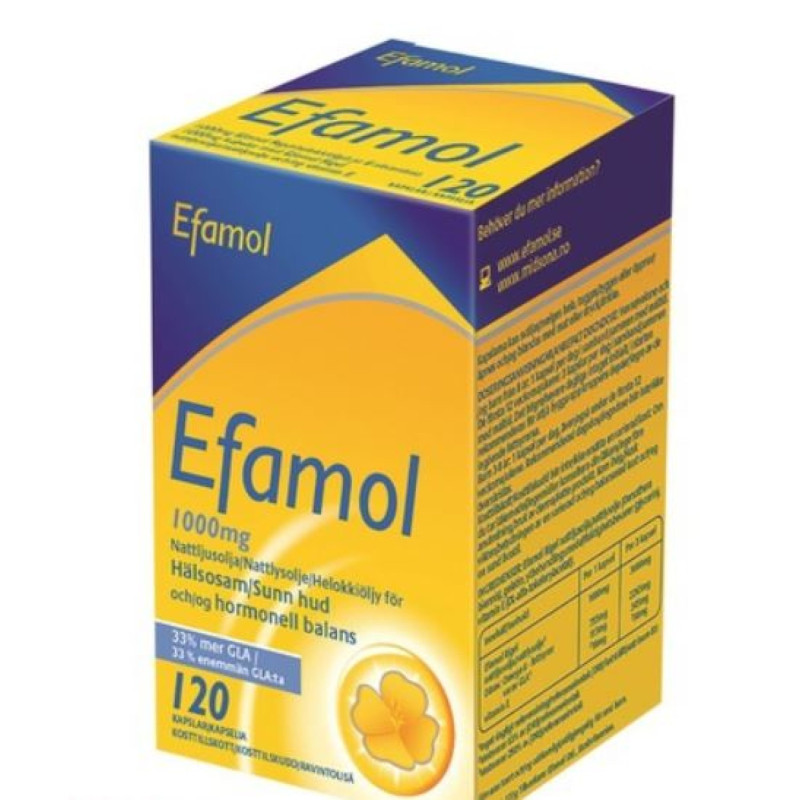 Efamol 1000 mg Helokkiöljy +E-vit 120 kaps (GLA)