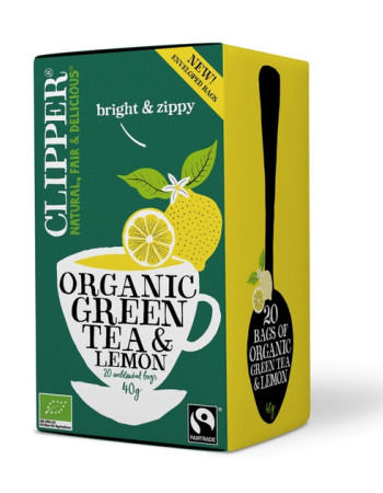 Clipper vihreä tee sitruuna luomu 20 pss 40g