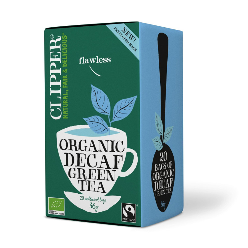 Clipper decaf kofeiiniton vihreä tee luomu 20ps