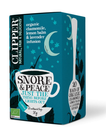 Clipper Snore & Peace pussitee 20pss luomutee