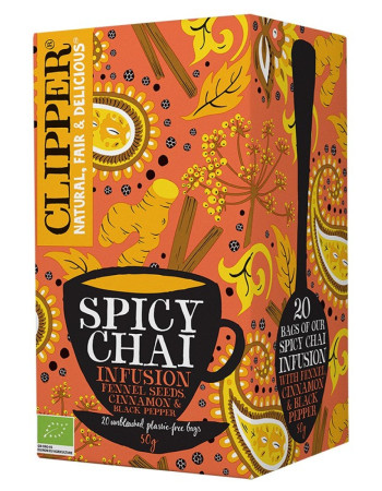 Clipper spicy chai tee luomu 
