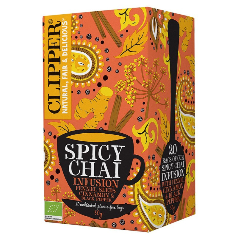 Clipper spicy chai tee luomu 