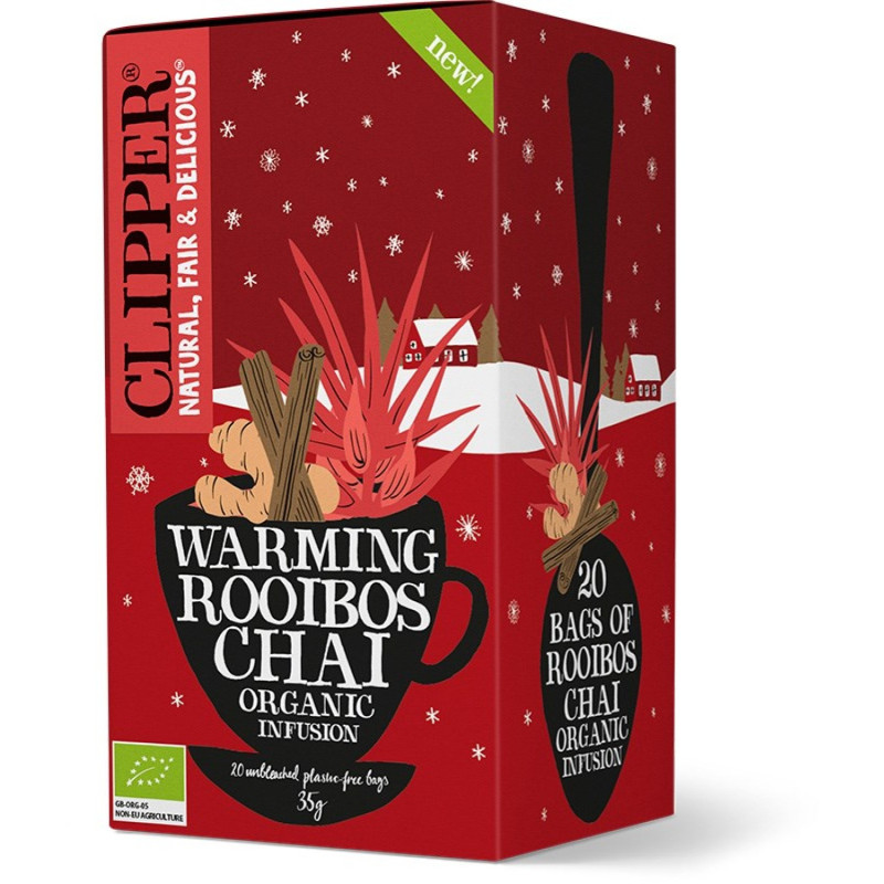 Clipper Rooibos Chai pussitee 20pss luomutee