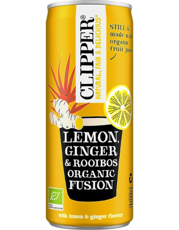 Clipper rooibos jäätee lemon & ginger 250ml luomu