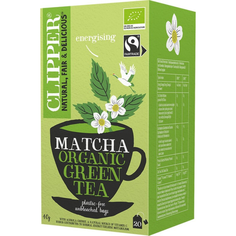 Clipper Vihreä tee, matcha 20 ps