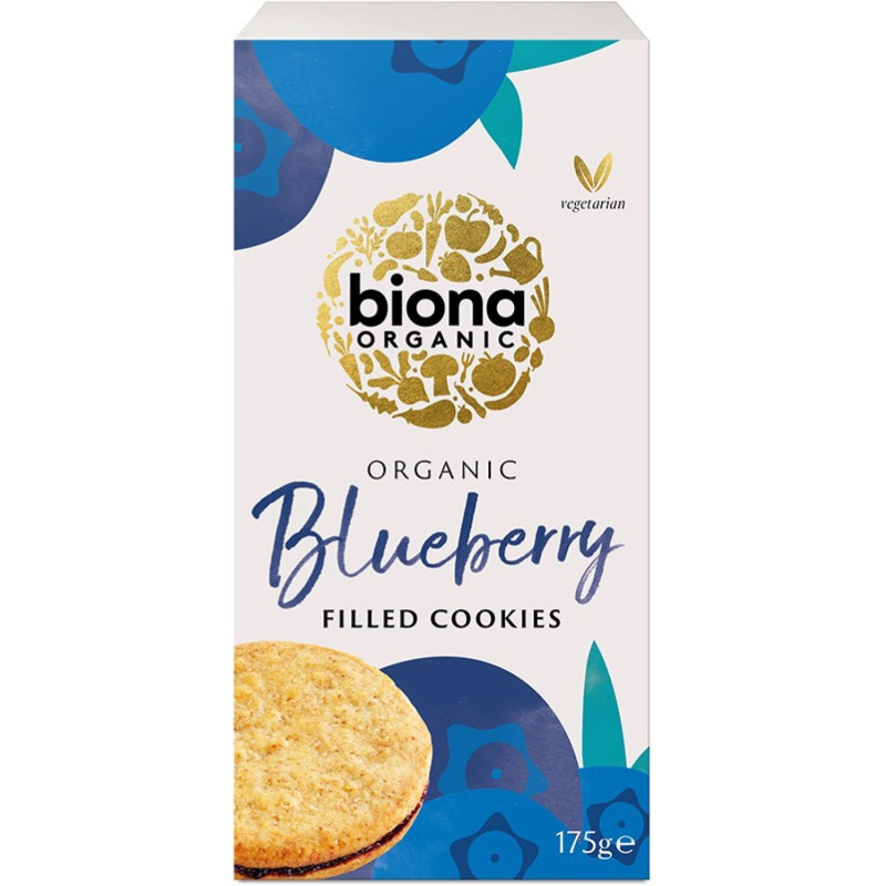 Biona Mustikkatäytekeksi täysjyvä luomu 175g